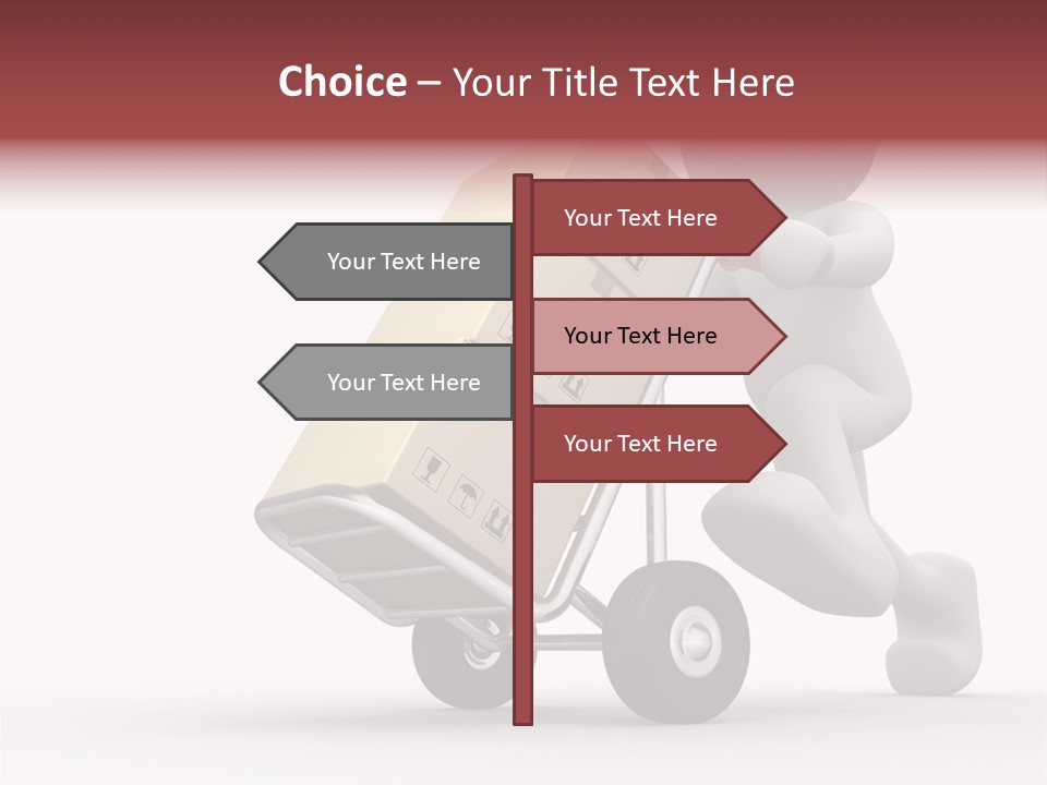 Postman Icon Shopping PowerPoint Template