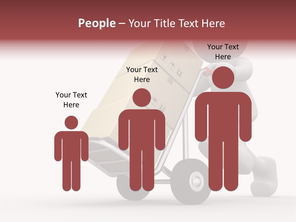 Postman Icon Shopping PowerPoint Template