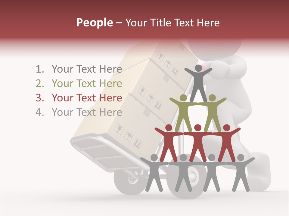 Postman Icon Shopping PowerPoint Template