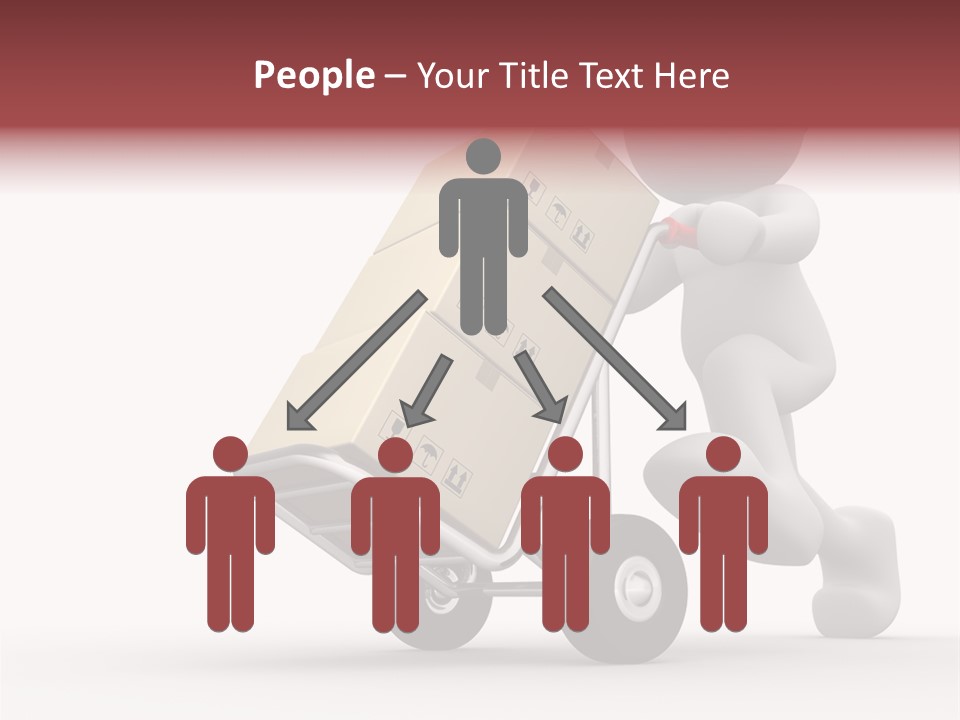 Postman Icon Shopping PowerPoint Template