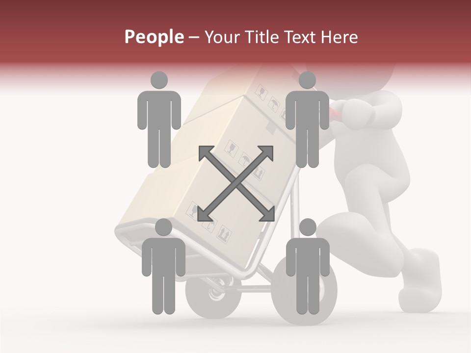 Postman Icon Shopping PowerPoint Template