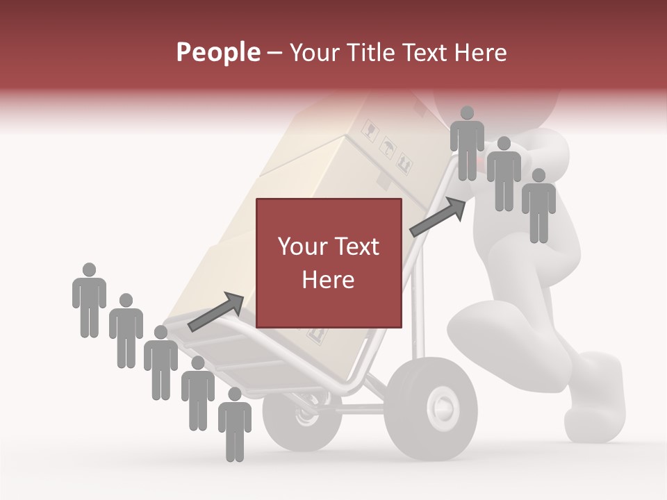 Postman Icon Shopping PowerPoint Template