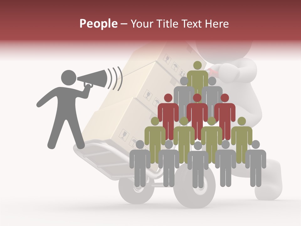 Postman Icon Shopping PowerPoint Template