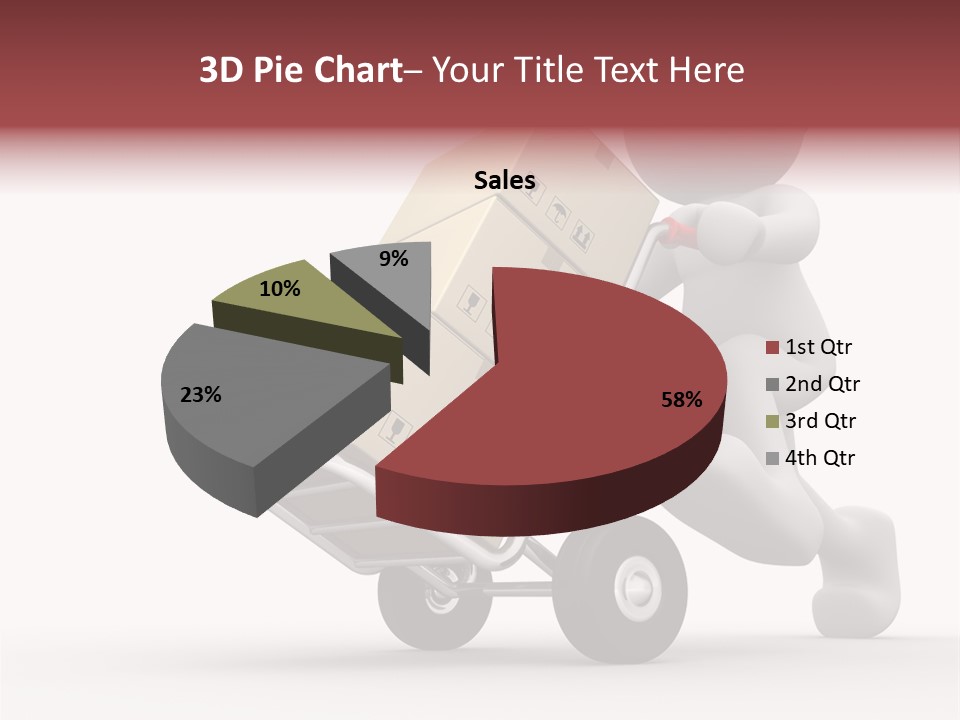 Postman Icon Shopping PowerPoint Template