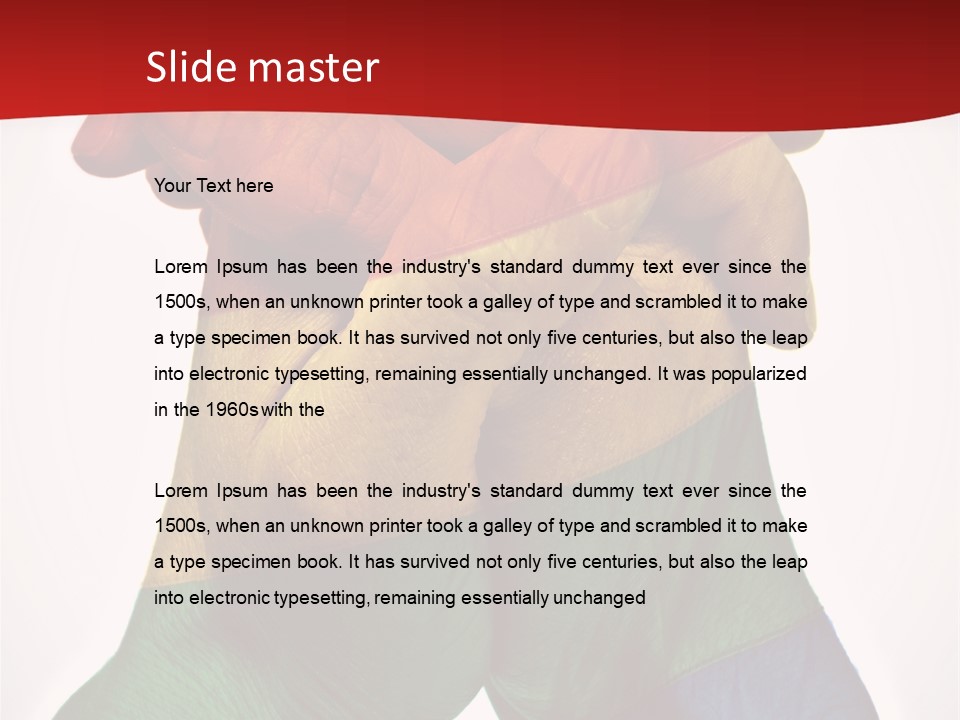 Victory Gesture Visibility PowerPoint Template