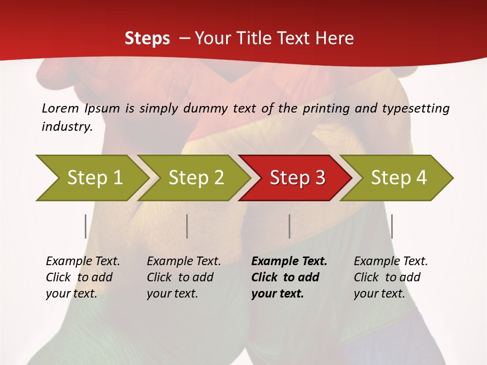 Victory Gesture Visibility PowerPoint Template