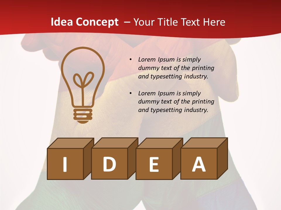 Victory Gesture Visibility PowerPoint Template