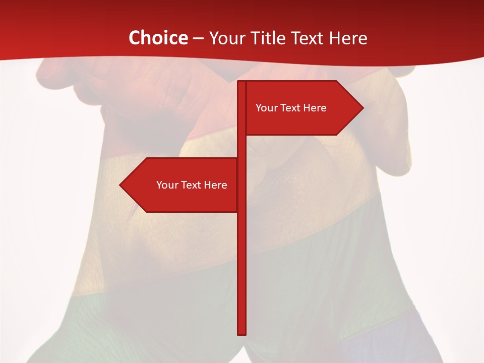 Victory Gesture Visibility PowerPoint Template