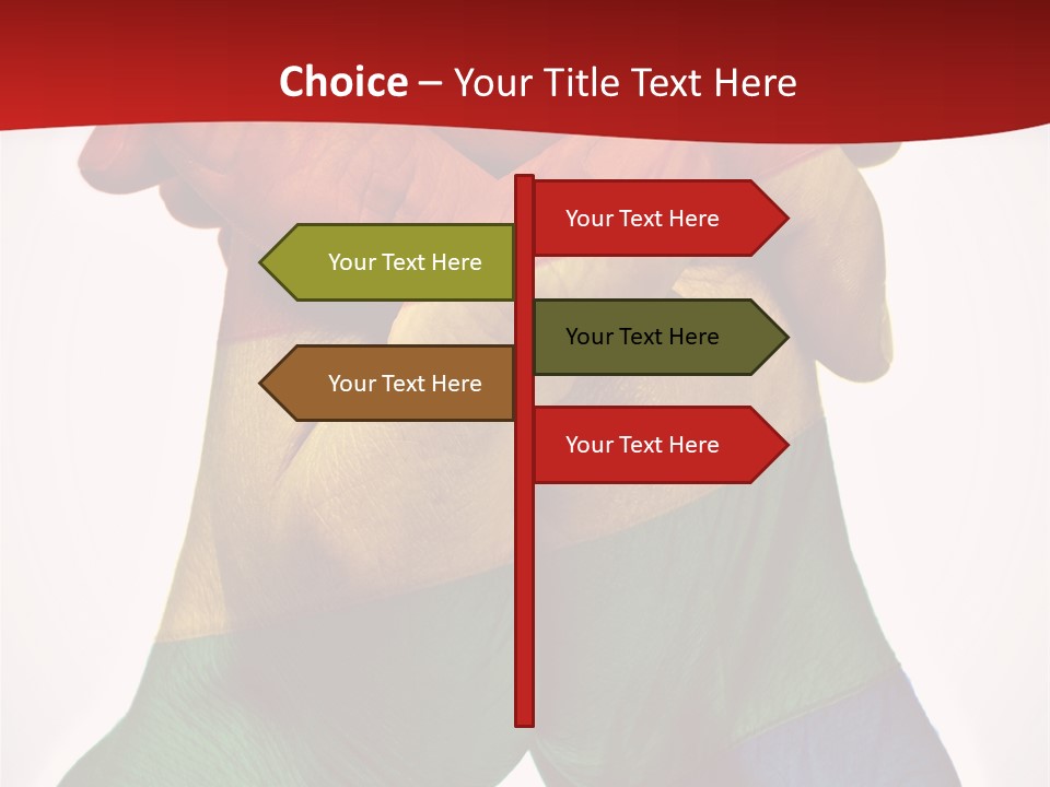 Victory Gesture Visibility PowerPoint Template