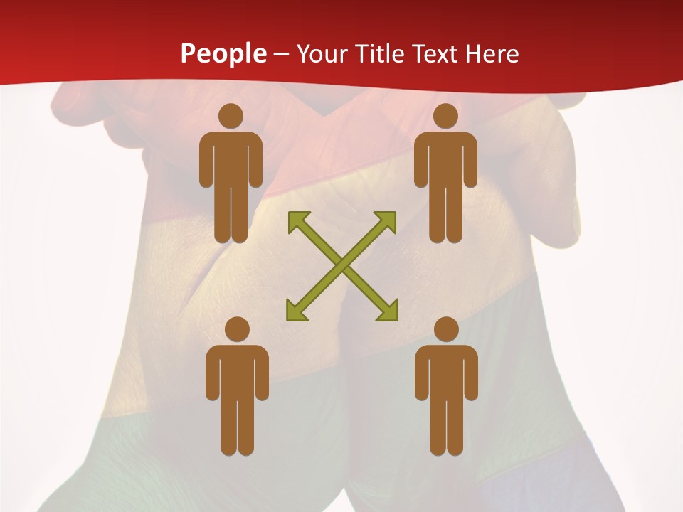 Victory Gesture Visibility PowerPoint Template