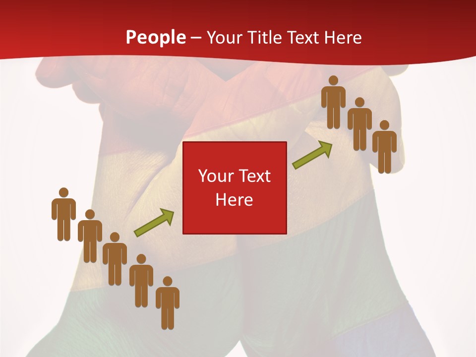 Victory Gesture Visibility PowerPoint Template