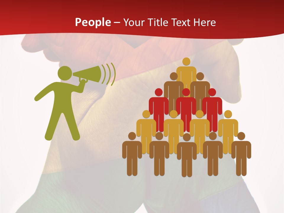 Victory Gesture Visibility PowerPoint Template