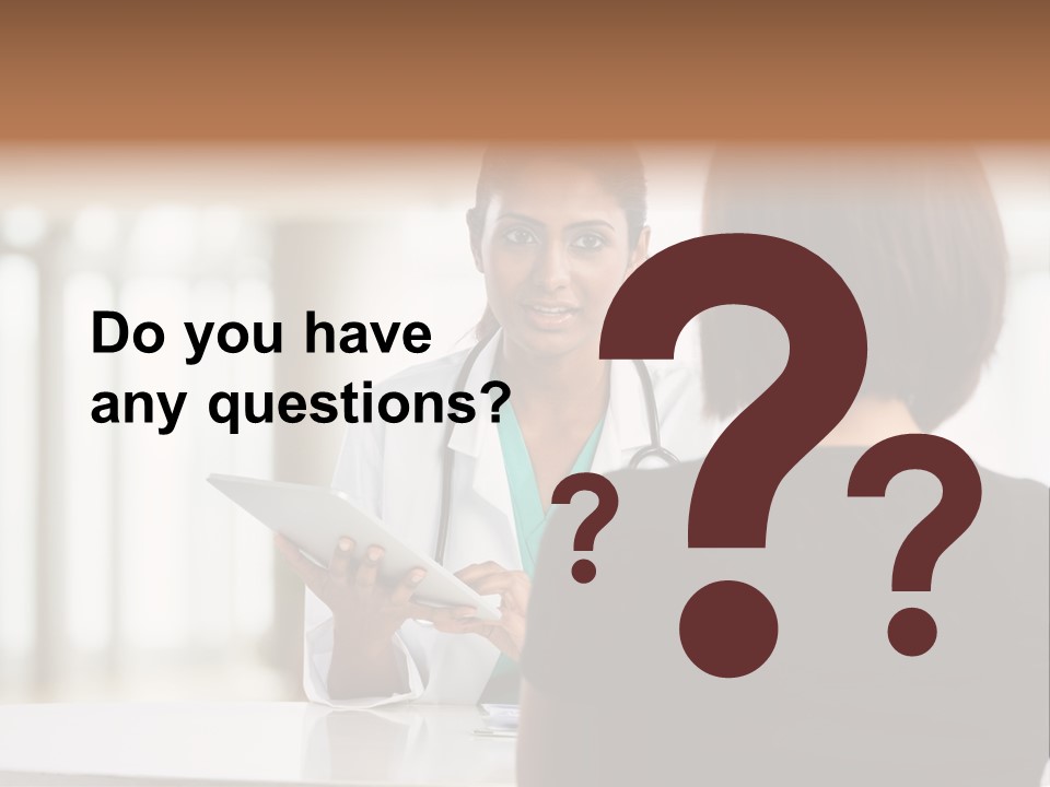 Questions Digital Tablet Office PowerPoint Template