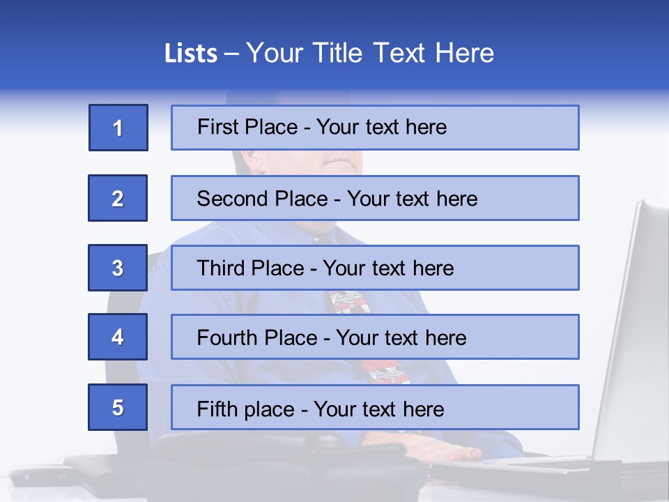 Aspiration Well Dressed Man Looking To The Future PowerPoint Template