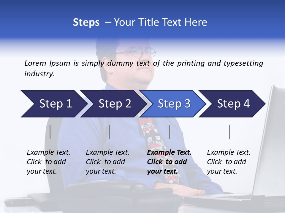 Aspiration Well Dressed Man Looking To The Future PowerPoint Template