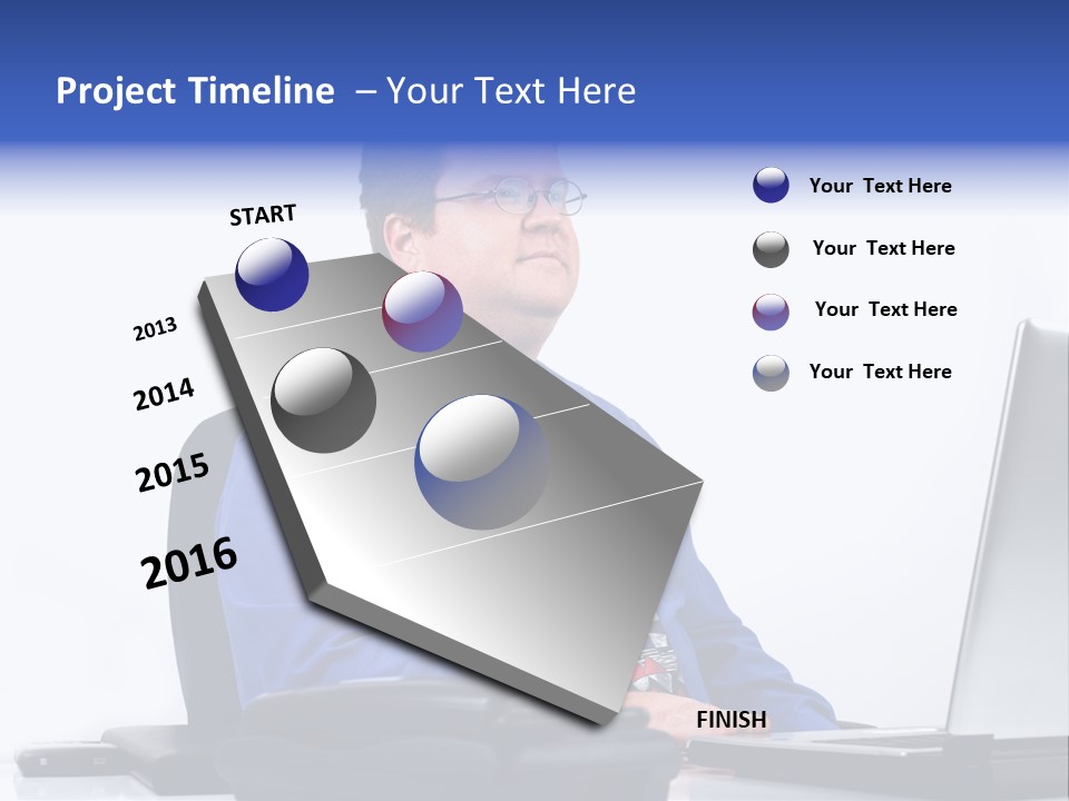 Aspiration Well Dressed Man Looking To The Future PowerPoint Template