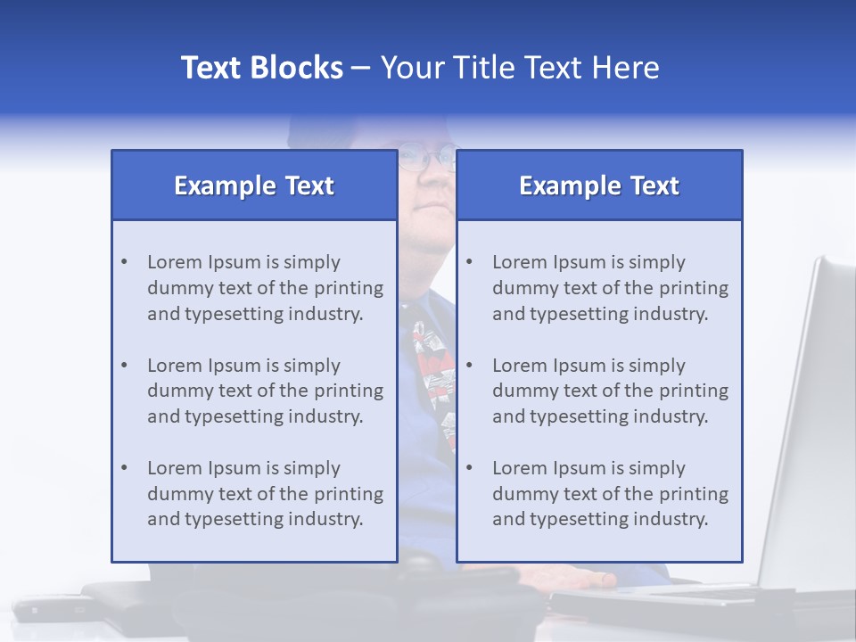 Aspiration Well Dressed Man Looking To The Future PowerPoint Template