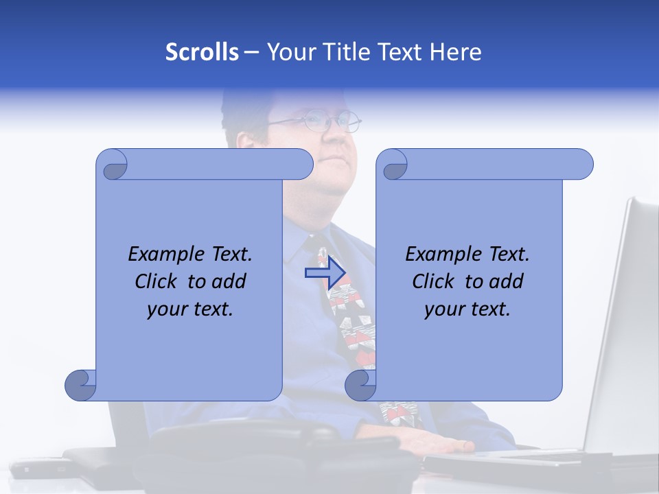 Aspiration Well Dressed Man Looking To The Future PowerPoint Template