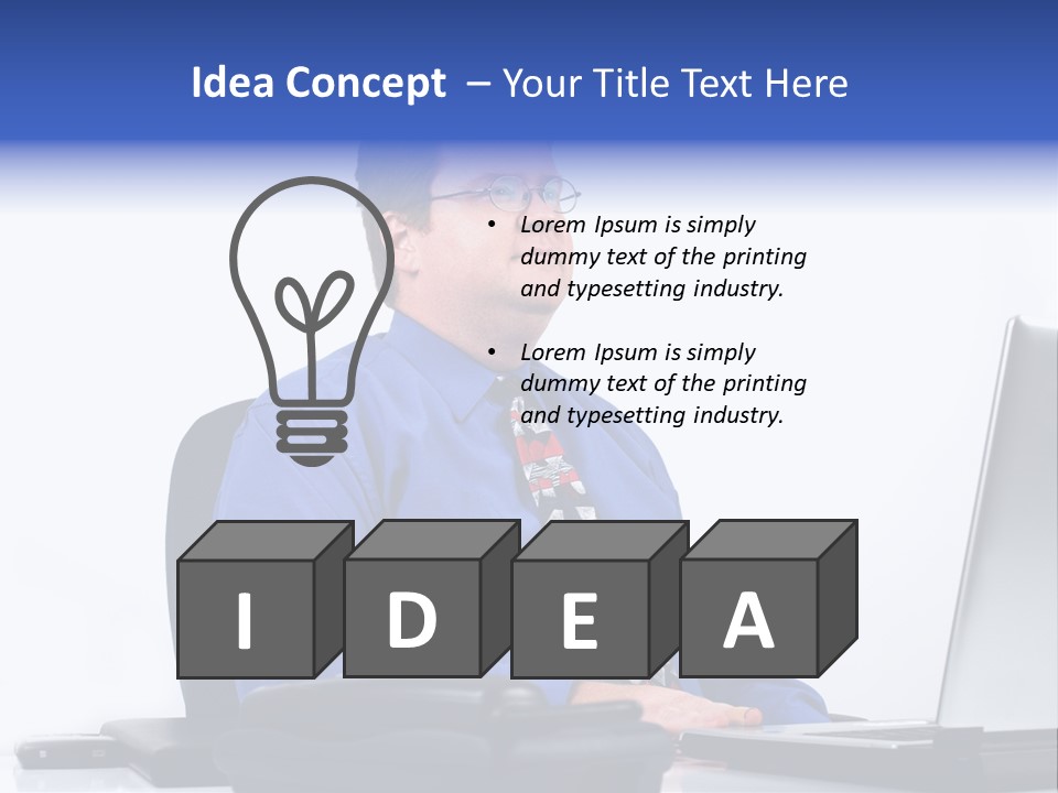 Aspiration Well Dressed Man Looking To The Future PowerPoint Template