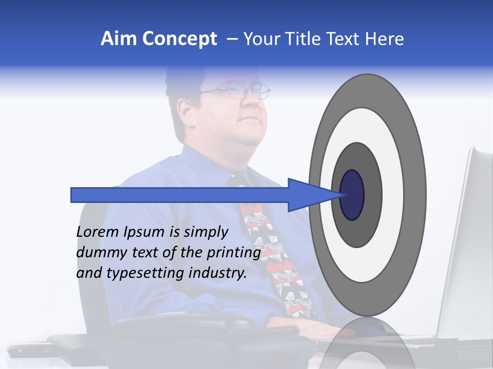 Aspiration Well Dressed Man Looking To The Future PowerPoint Template