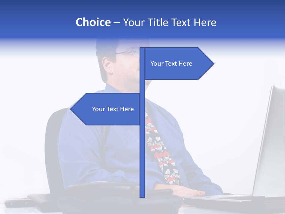 Aspiration Well Dressed Man Looking To The Future PowerPoint Template