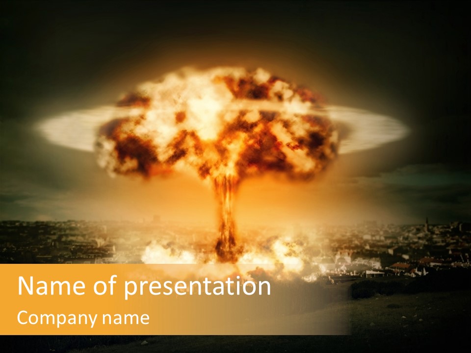 War Bomb Radioactive PowerPoint Template