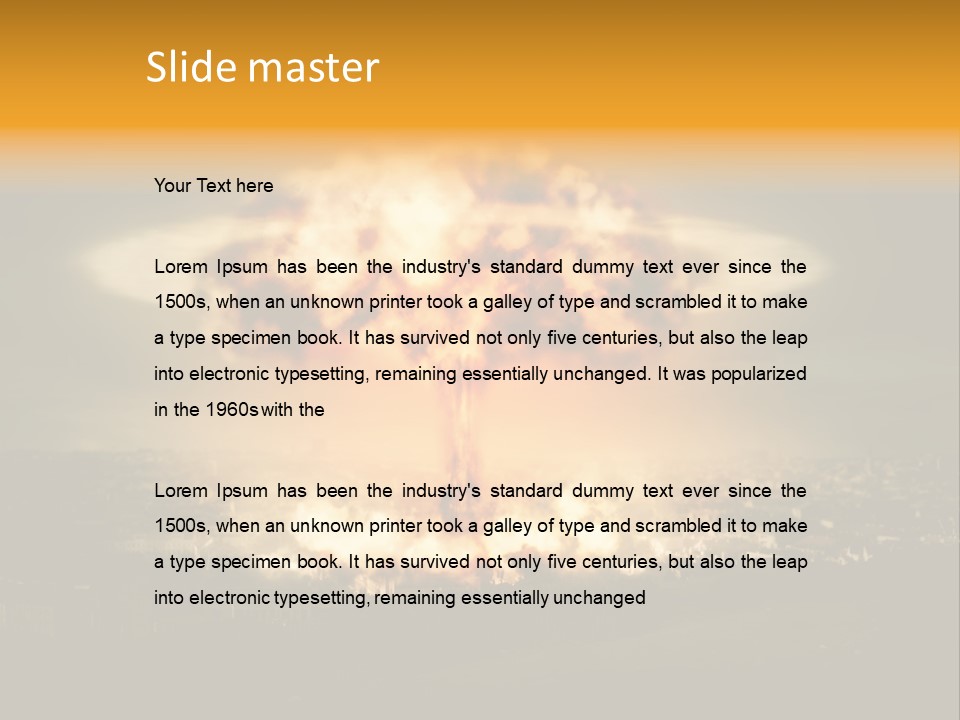 War Bomb Radioactive PowerPoint Template