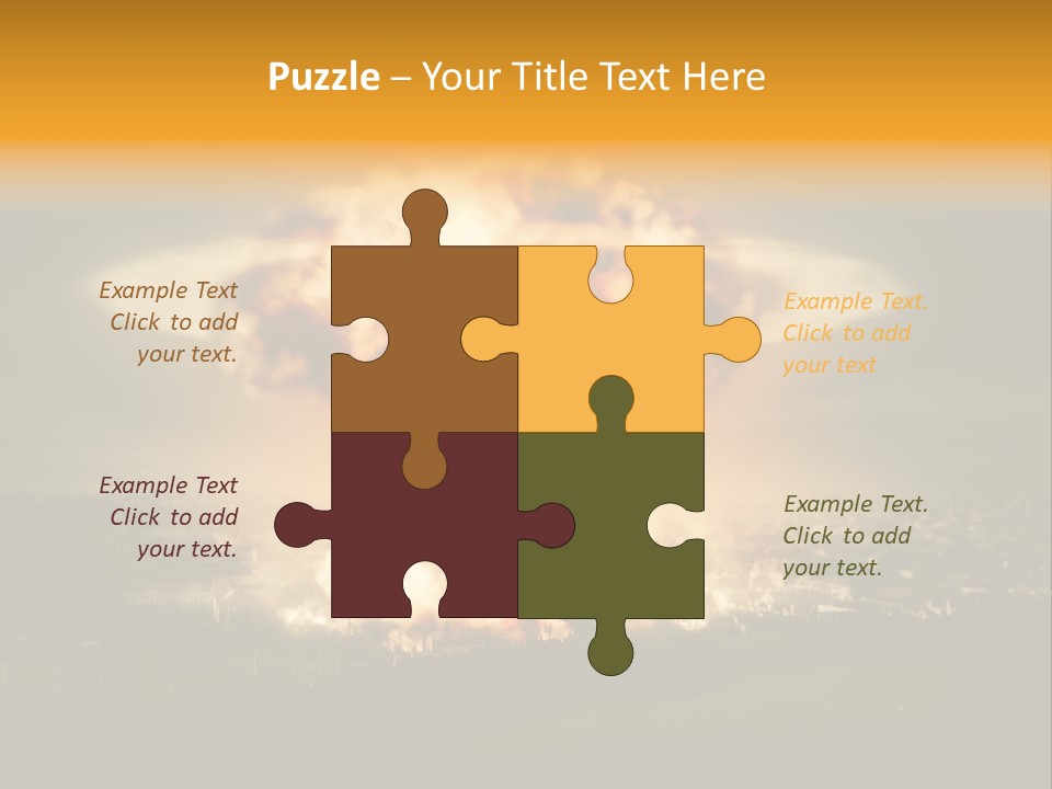 War Bomb Radioactive PowerPoint Template