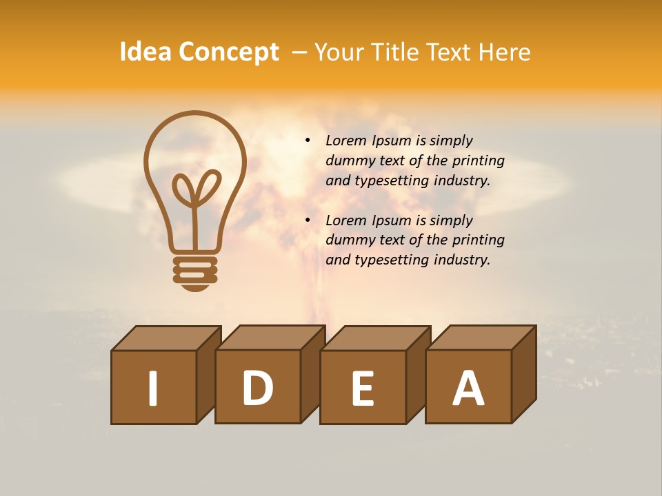War Bomb Radioactive PowerPoint Template