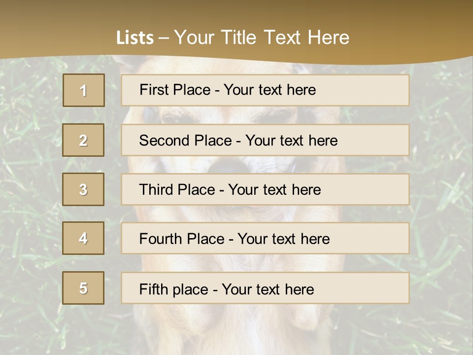 Mammal Canine Grass PowerPoint Template