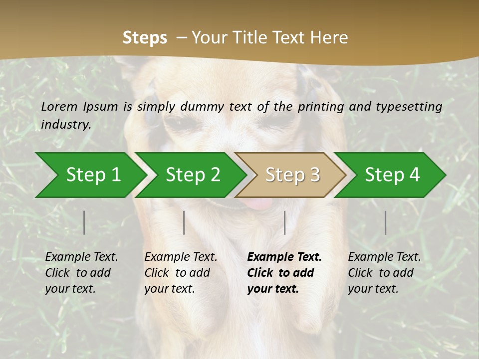 Mammal Canine Grass PowerPoint Template