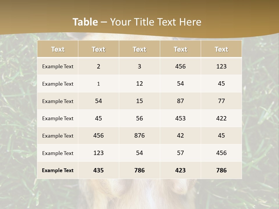 Mammal Canine Grass PowerPoint Template