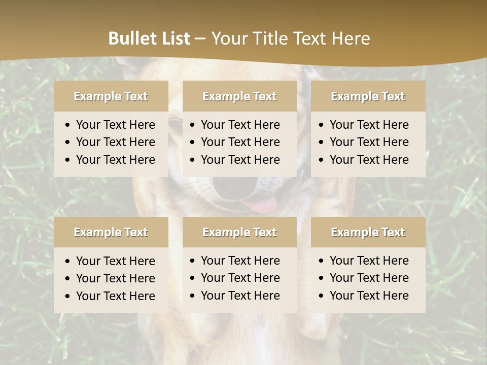 Mammal Canine Grass PowerPoint Template