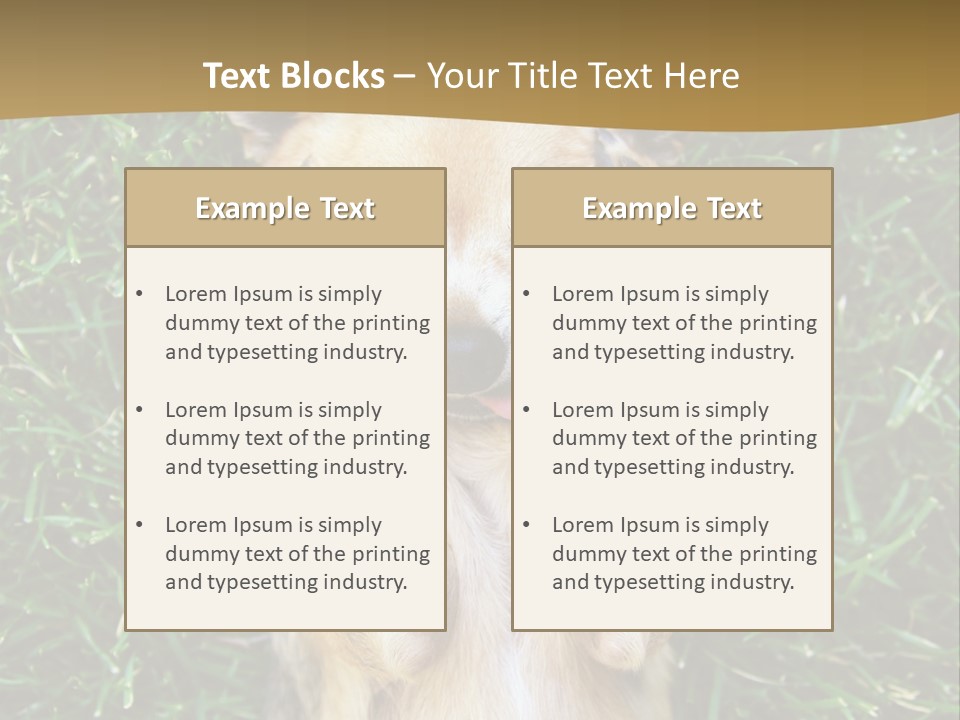 Mammal Canine Grass PowerPoint Template