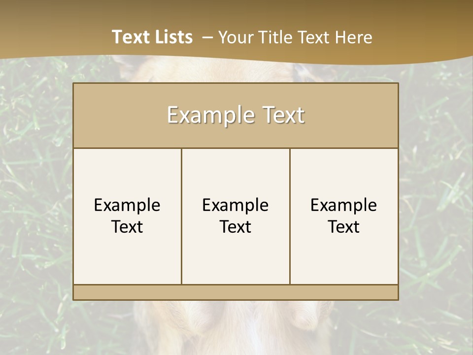 Mammal Canine Grass PowerPoint Template