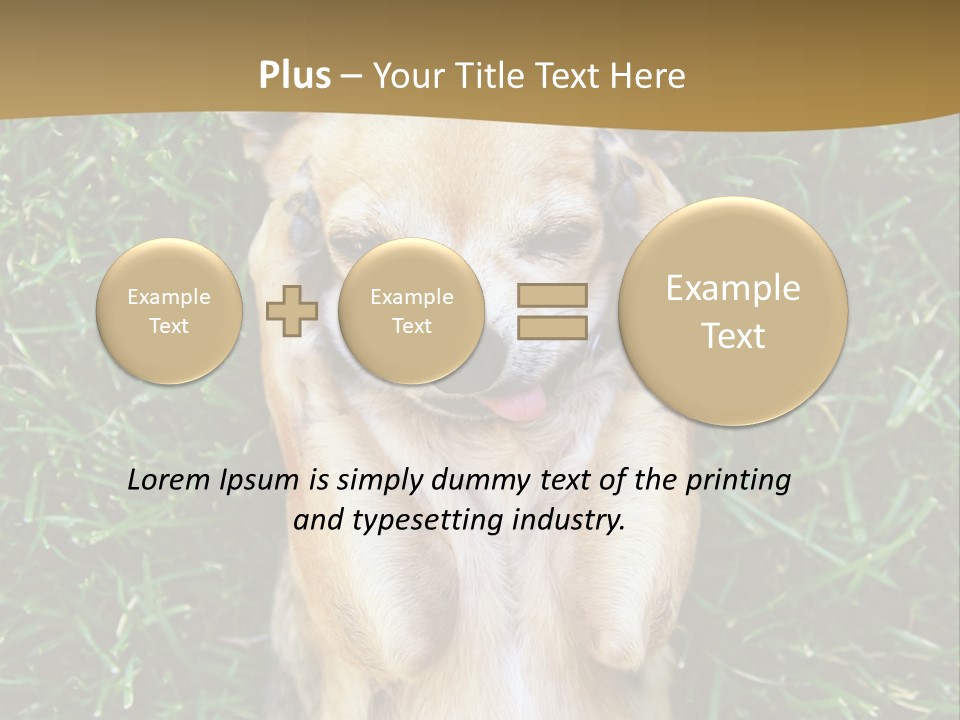 Mammal Canine Grass PowerPoint Template