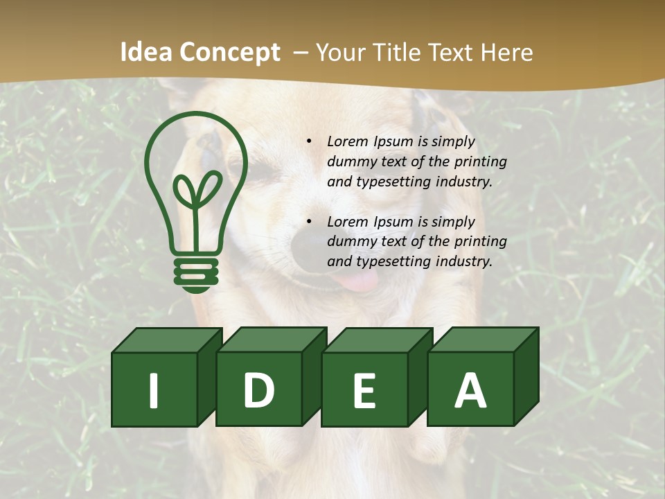 Mammal Canine Grass PowerPoint Template