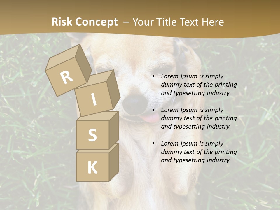 Mammal Canine Grass PowerPoint Template