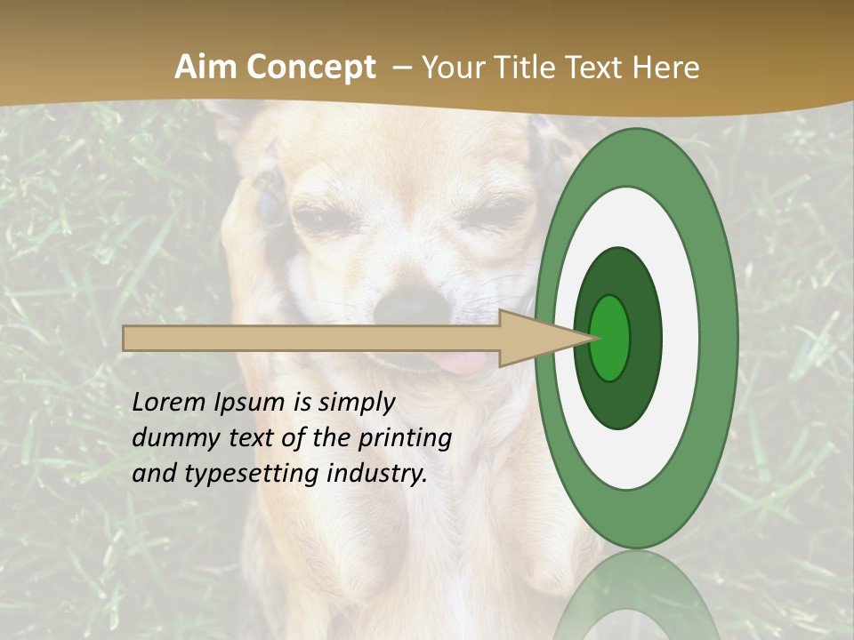 Mammal Canine Grass PowerPoint Template
