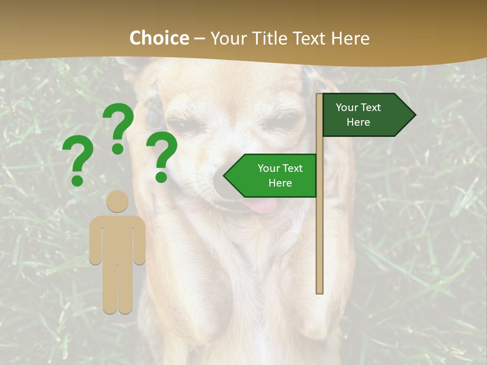 Mammal Canine Grass PowerPoint Template