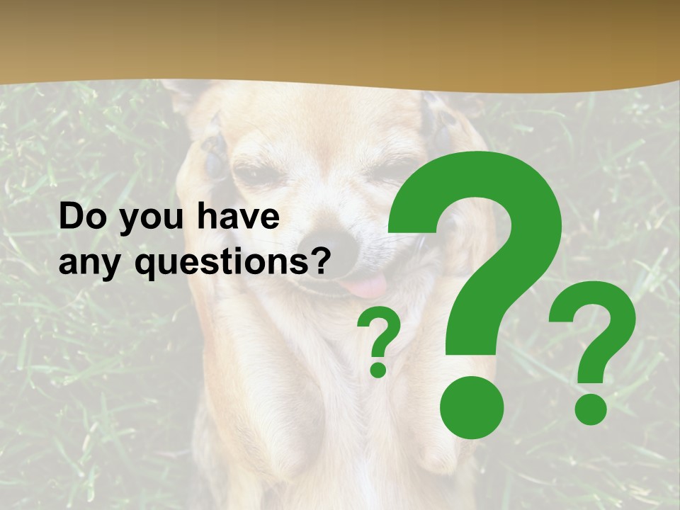 Mammal Canine Grass PowerPoint Template