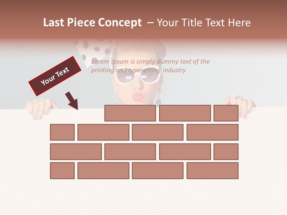 Hairstyle Pin Up Seductive PowerPoint Template