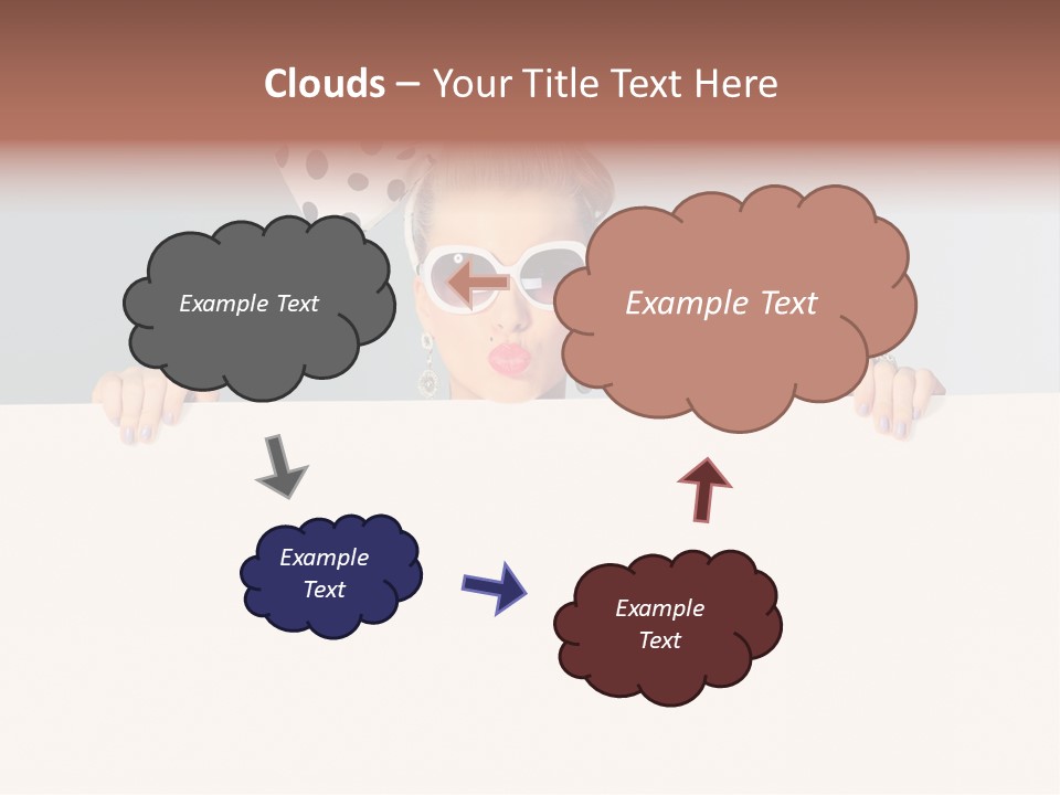 Hairstyle Pin Up Seductive PowerPoint Template