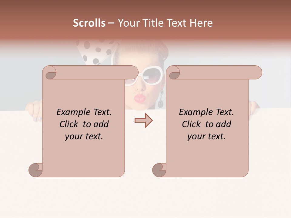 Hairstyle Pin Up Seductive PowerPoint Template