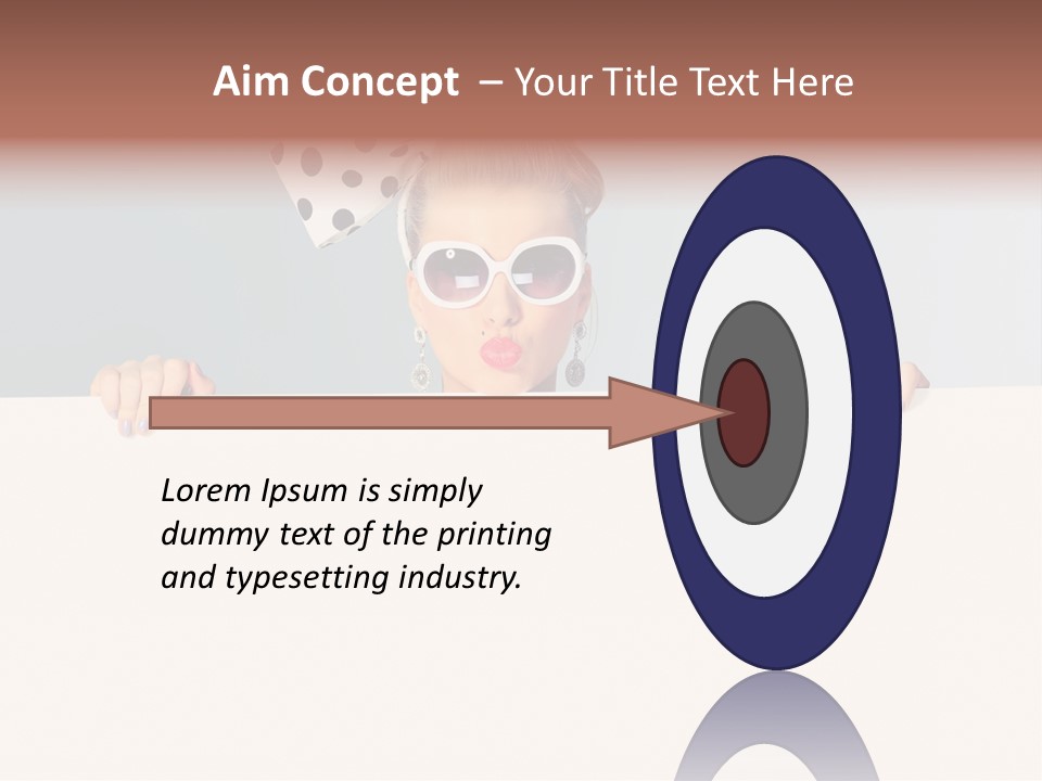 Hairstyle Pin Up Seductive PowerPoint Template