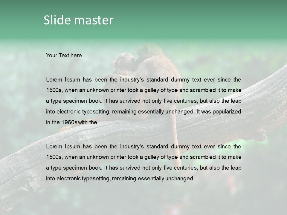 Fur Creature Outdoor PowerPoint Template