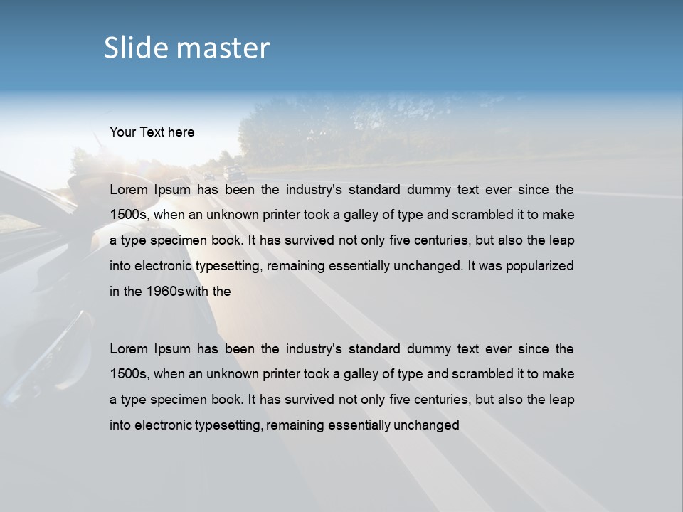 Vehicle Bright Concept PowerPoint Template