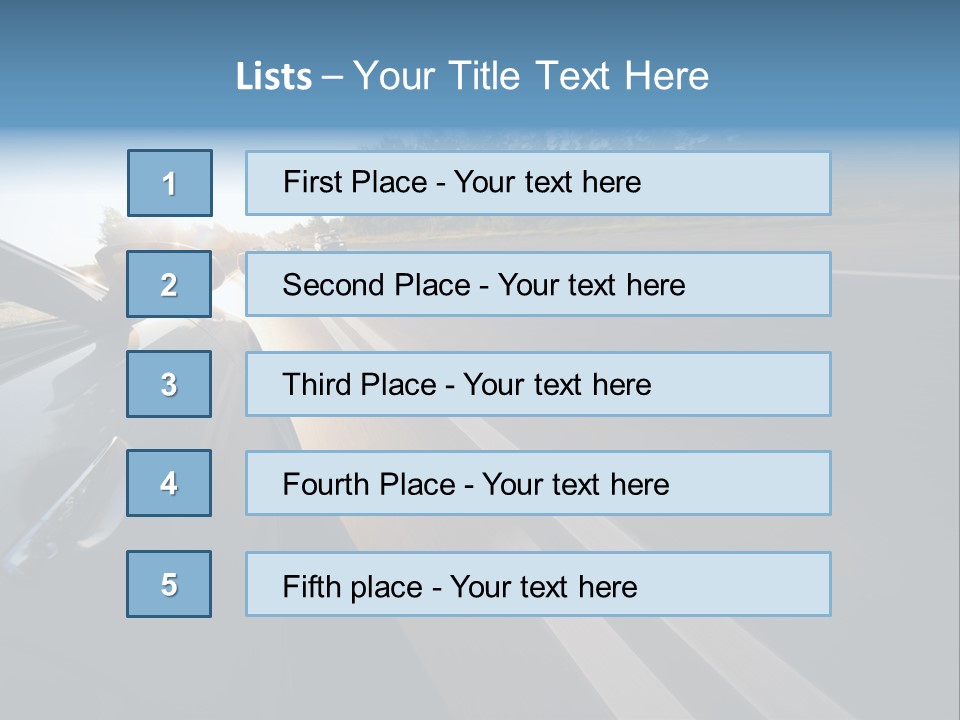 Vehicle Bright Concept PowerPoint Template