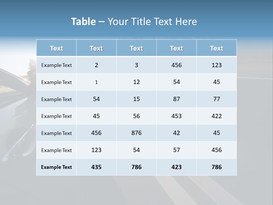 Vehicle Bright Concept PowerPoint Template