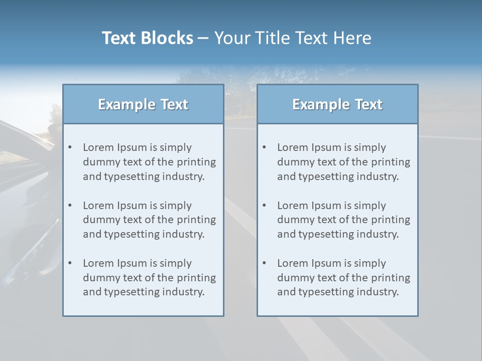 Vehicle Bright Concept PowerPoint Template